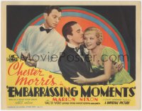 4p0386 EMBARRASSING MOMENTS TC 1934 Chester Morris romances pretty Marion Nixon, ultra rare!