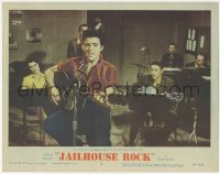 4p0502 JAILHOUSE ROCK LC #4 1957 Elvis Presley's recording session is a hit & success follows fast!