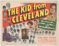 4p0399 KID FROM CLEVELAND TC 1949 George Brent, Lynn Bari & Cleveland Indians baseball, ultra rare!
