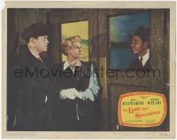 4p0503 LADY FROM SHANGHAI LC #8 1947 Rita Hayworth & Orson Welles look at Glenn Anders in window!