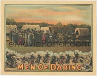 4p0515 MEN OF DARING LC 1927 Jack Hoxie & pioneers by covered wagons, ultra rare!