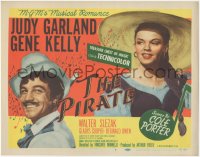 4p0411 PIRATE TC 1948 great image of pretty Judy Garland & Gene Kelly, MGM's musical romance!