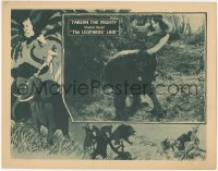 4p0550 TARZAN THE MIGHTY chapter 7 LC 1928 c/u of Natalie Kingston with ape, Leopard's Lair, rare!