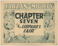 4p0433 TARZAN THE MIGHTY chapter 7 TC 1928 great montage art, The Leopard's Lair, rare serial!