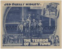 4p0552 TERROR OF TINY TOWN LC 1938 c/u of Jed Buell's Midgets as cowboys outside saloon, rare!