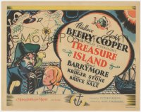 4p0438 TREASURE ISLAND TC 1934 great art of Wallace Beery as Long John Silver & Jackie Cooper!