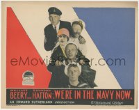 4p0563 WE'RE IN THE NAVY NOW LC 1926 sailors Wallace Beery & Raymond Hatton with co-stars, rare!