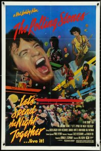 4p0806 LET'S SPEND THE NIGHT TOGETHER 1sh 1983 great image of Mick Jagger & The Rolling Stones!
