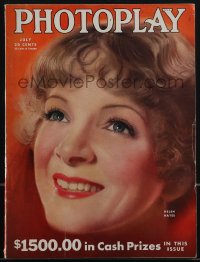 4p0163 PHOTOPLAY magazine July 1933 great cover art of pretty Helen Hayes by Earl Christy!