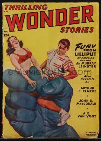 4p0172 THRILLING WONDER STORIES pulp magazine August 1949 cool cover art for Fury From Lilliput!