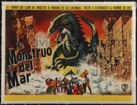 4p0017 BEAST FROM 20,000 FATHOMS linen Mexican TC 1953 Ray Bradbury, ultra rare title card!