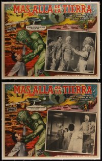 4p0024 THIS ISLAND EARTH 2 linen Mexican LCs 1955 great scenes + different Contreras border art!