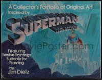 4p0113 SUPERMAN 11x14 art portfolio 1978 w/ 12 original paintings by Jim Dietz suitable for framing!