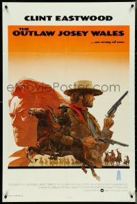 4p0852 OUTLAW JOSEY WALES int'l 1sh 1976 Eastwood is an army of one, Roy Andersen profile art!