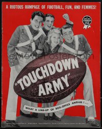 4p0214 TOUCHDOWN ARMY pressbook 1938 West Point football, John Howard, Mary Carlisle, Bob Cummings!