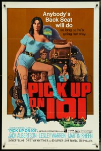 4p0861 PICK UP ON 101 1sh 1972 sexy Lesley Ann Warren knows where she wants to go!