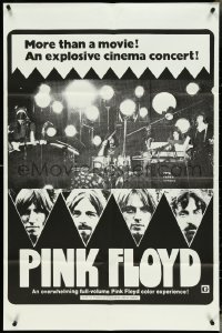 4p0863 PINK FLOYD white style 1sh 1974 an explosive rock & roll cinema concert in Pompeii!