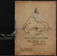 4p0181 BIRTH OF A NATION 8x11 souvenir program book 1915 D.W. Griffith's tale of the Ku Klux Klan!