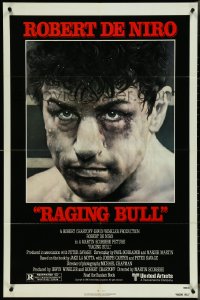 4p0874 RAGING BULL 1sh 1980 Hagio art of Robert De Niro, Martin Scorsese boxing classic!