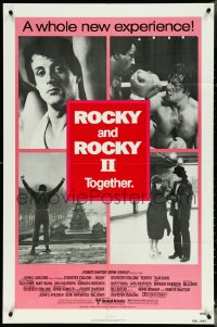 4p0885 ROCKY /ROCKY II 1sh 1980 Sylvester Stallone, Carl Weathers boxing classic double-bill!
