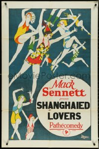 4p0902 SHANGHAIED LOVERS 1sh 1924 Mack Sennett, great art of sexy flapper girls!