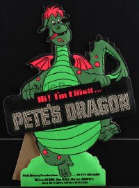 4p0121 PETE'S DRAGON die-cut 9x13 standee 1977 Walt Disney, cool dayglo image of Elliott, ultra rare!