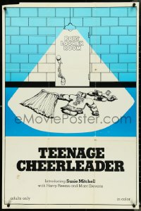 4p0934 TEENAGE CHEERLEADER 25x38 1sh 1974 Suzie Mitchell, boys locker room art, very rare!