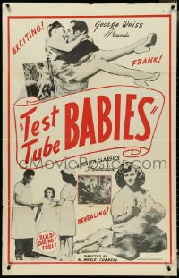 4p0940 TEST TUBE BABIES 1sh 1948 revealing story about artificial insemination, very rare!