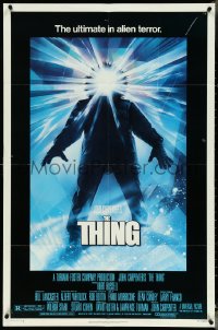 4p0943 THING 1sh 1982 John Carpenter classic sci-fi horror, Struzan, new credit design!