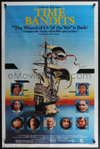 4p0948 TIME BANDITS 1sh 1981 John Cleese, Sean Connery, art by director Terry Gilliam!