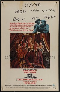 4p0087 CHEYENNE SOCIAL CLUB WC 1970 Jimmy Stewart & Henry Fonda & ladies of the night!