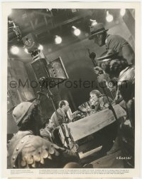 4p1175 ADVENTURES OF ROBIN HOOD candid 8x10.25 still 1938 Flynn & Curtiz talking before feast scene!