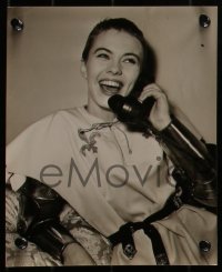 4p1137 SAINT JOAN 4 7.75x9.25 stills 1957 great images of very young Jean Seberg on phone w/ family!
