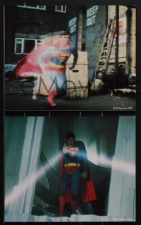 4p1087 SUPERMAN II 9 int'l color 8x10 stills 1981 Christopher Reeve, Margot Kidder, Hackman, Perrine!