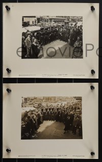 4p1152 THINGS TO COME 3 candid 8x10 stills 1936 H.G. Wells, crowds by theater with faux spacemen!