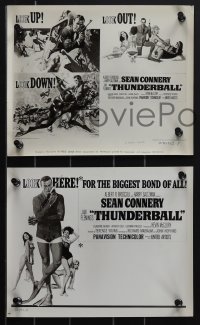 4p1116 THUNDERBALL 6 8x10 stills 1965 Connery as James Bond, all poster art by McGinnis & McCarthy!