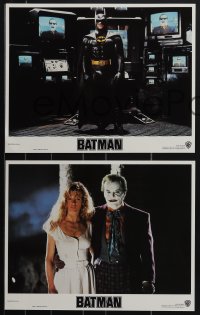 4p0566 BATMAN 8 LCs 1989 Michael Keaton, Kim Basinger, Jack Nicholson, directed by Tim Burton!
