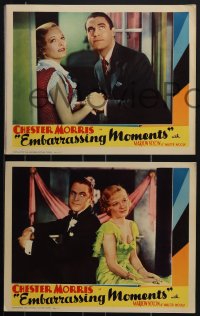 4p0596 EMBARRASSING MOMENTS 6 LCs 1934 Chester Morris w/ gorgeous Marion Nixon, ultra rare!