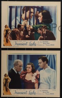 4p0609 TRANSIENT LADY 3 LCs 1935 great images of Gene Raymond & pretty Frances Drake, ultra rare!