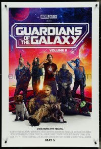 4r0779 GUARDIANS OF THE GALAXY VOL. 3 advance DS 1sh 2023 great image of cast on space ship!