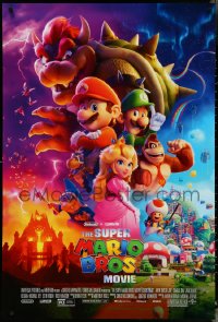 4r0947 SUPER MARIO BROS MOVIE DS 1sh 2023 Chris Pratt is Mario, Day is Luigi, great colorful montage!