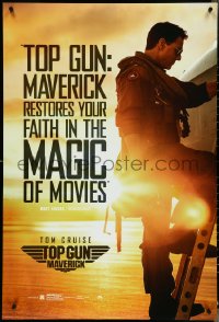 4r0967 TOP GUN: MAVERICK DS 1sh 2021 Naval aviator Tom Cruise climbing F-18, magic restored, review!