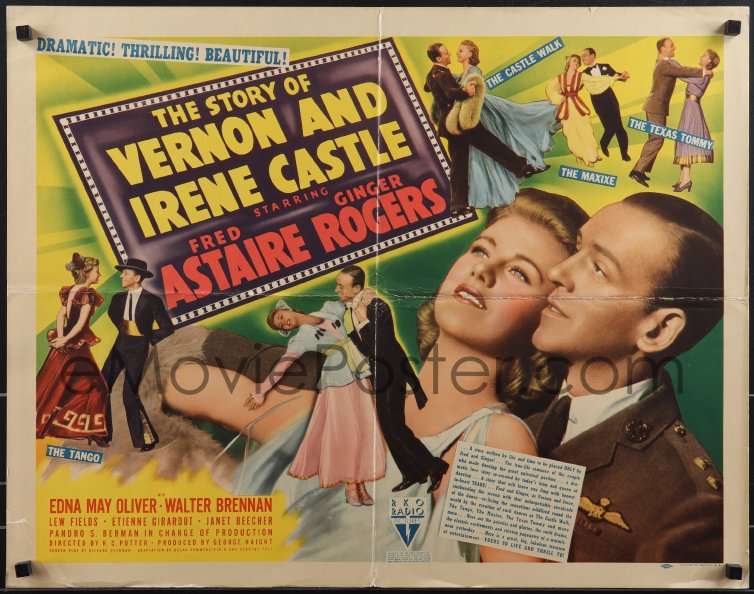 eMoviePoster.com: 4r0371 STORY OF VERNON & IRENE CASTLE 1/2sh 1939 ...
