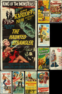4s0116 LOT OF 12 FOLDED THREE-SHEETS 1950s-1960s great images from a variety of different movies!
