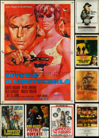 4s0108 LOT OF 13 FOLDED ITALIAN TWO-PANELS 1960s-1970s great images from a variety of movies!