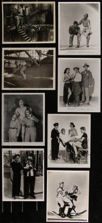 4s0920 LOT OF 8 REPRO PHOTOS FROM ABBOTT & COSTELLO MOVIES 1980s great scenes from their best!