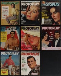 4s0424 LOT OF 8 PHOTOPLAY MOVIE MAGAZINES 1950s-1960s filled with great images & information!
