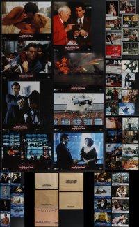 4s0524 LOT OF 52 JAMES BOND FRENCH LOBBY CARDS 1970s-1990s complete sets from five movies!