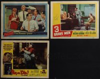 4s0391 LOT OF 3 ERNEST BORGNINE SIGNED LOBBY CARDS 1950s-1960s Rabbit Trap, Pay or Die, 3 Brave Men