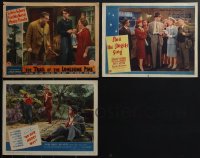 4s0390 LOT OF 3 FRED MACMURRAY SIGNED LOBBY CARDS 1930s-1940s Trail of the Lonesome Pine & more!